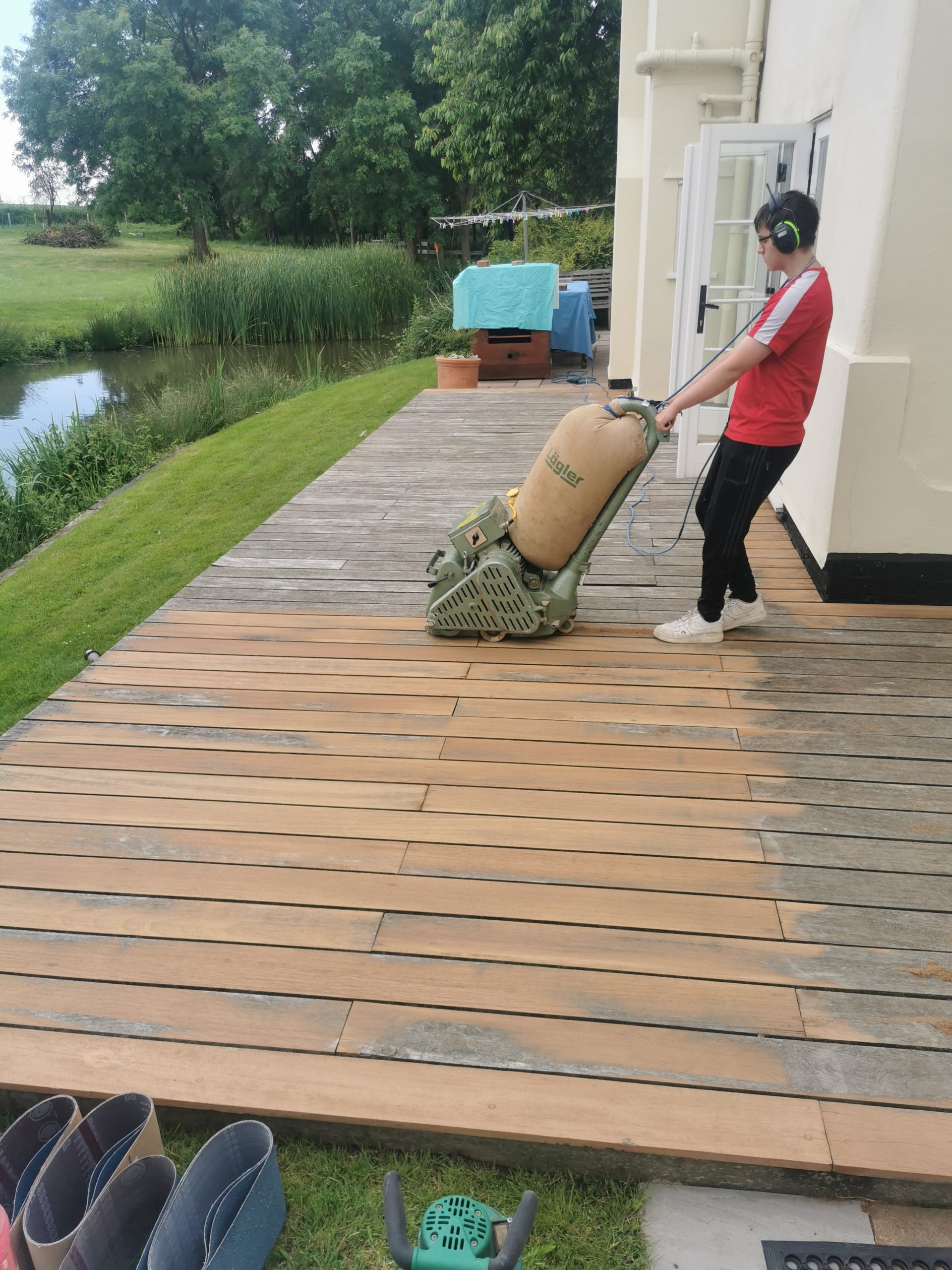 Decking sanding