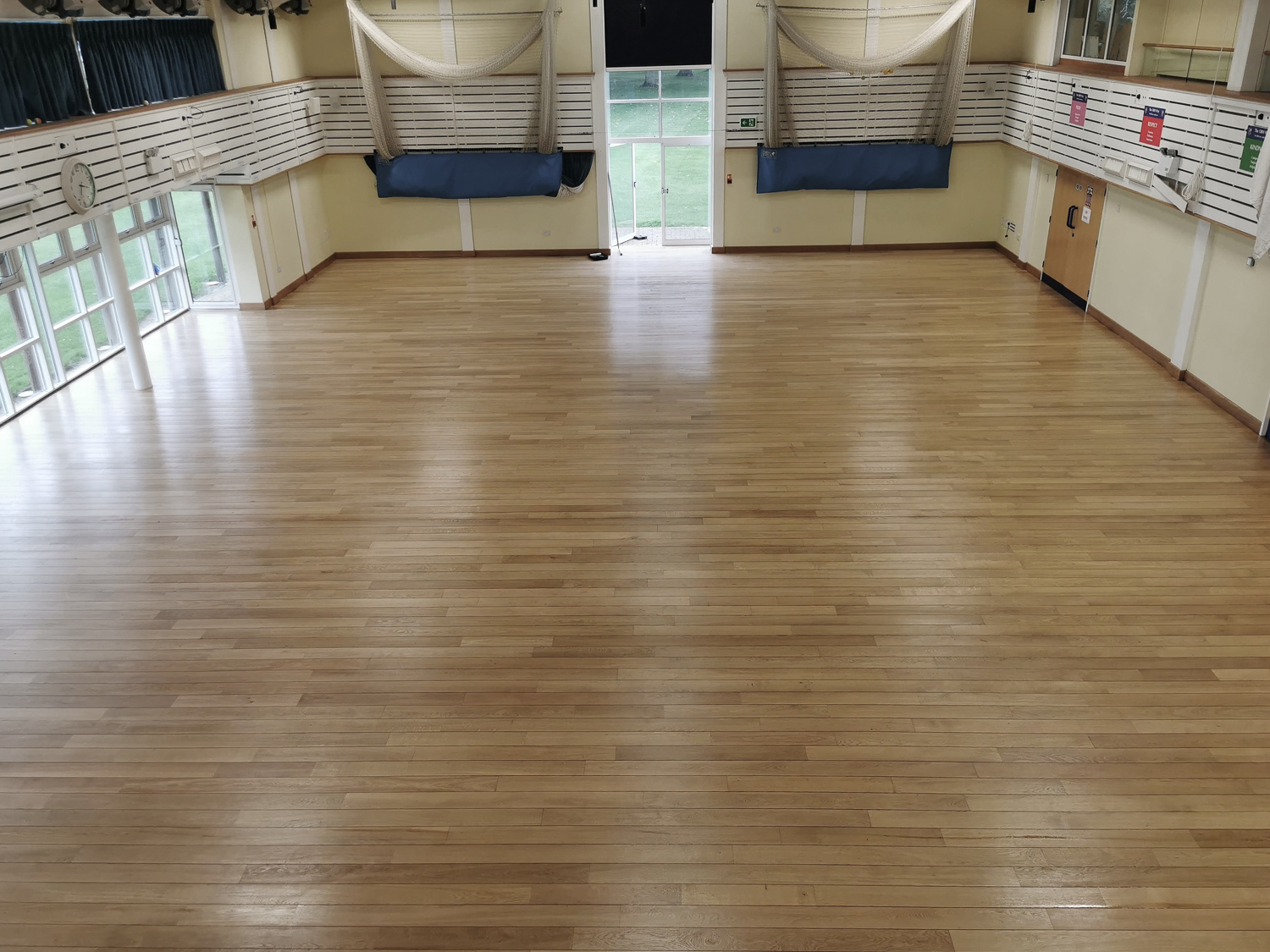 School hall floor restoration.